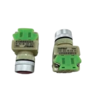 24mm Push Button Emergency Stop Switch – Elastic Reset with Green Plastic Mushroom Cap